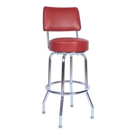 Richardson Seating Corp 1957WIN 1957- 30 in. Floridian Swivel Bar Stool, Wine,  - Chrome 1957WIN